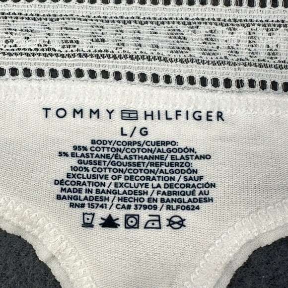 Tommy Hilfiger Women's Size Large Panty Thong Lace Waist White New Without Tags - Picture 3 of 6